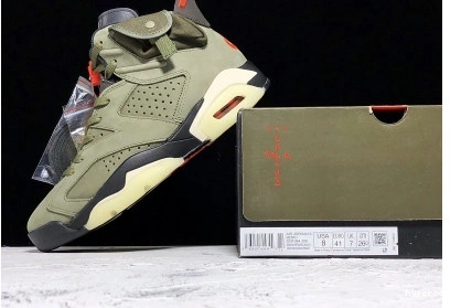 Hyperoad - TRAVIS SCOTT OLIVE MEDIUM JORDAN AIR 6 0929